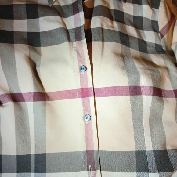Burberry House Check 3/4 Sleeve Button-up Shirt - Picture 5 of 12